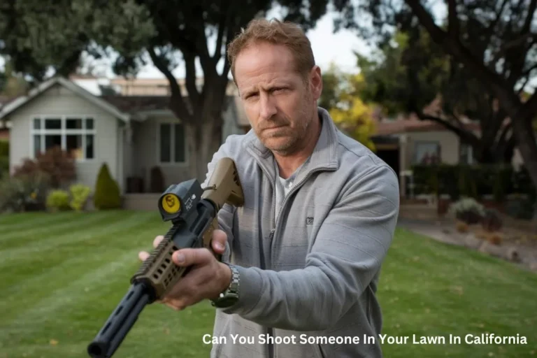 can you shoot someone in your lawn in california